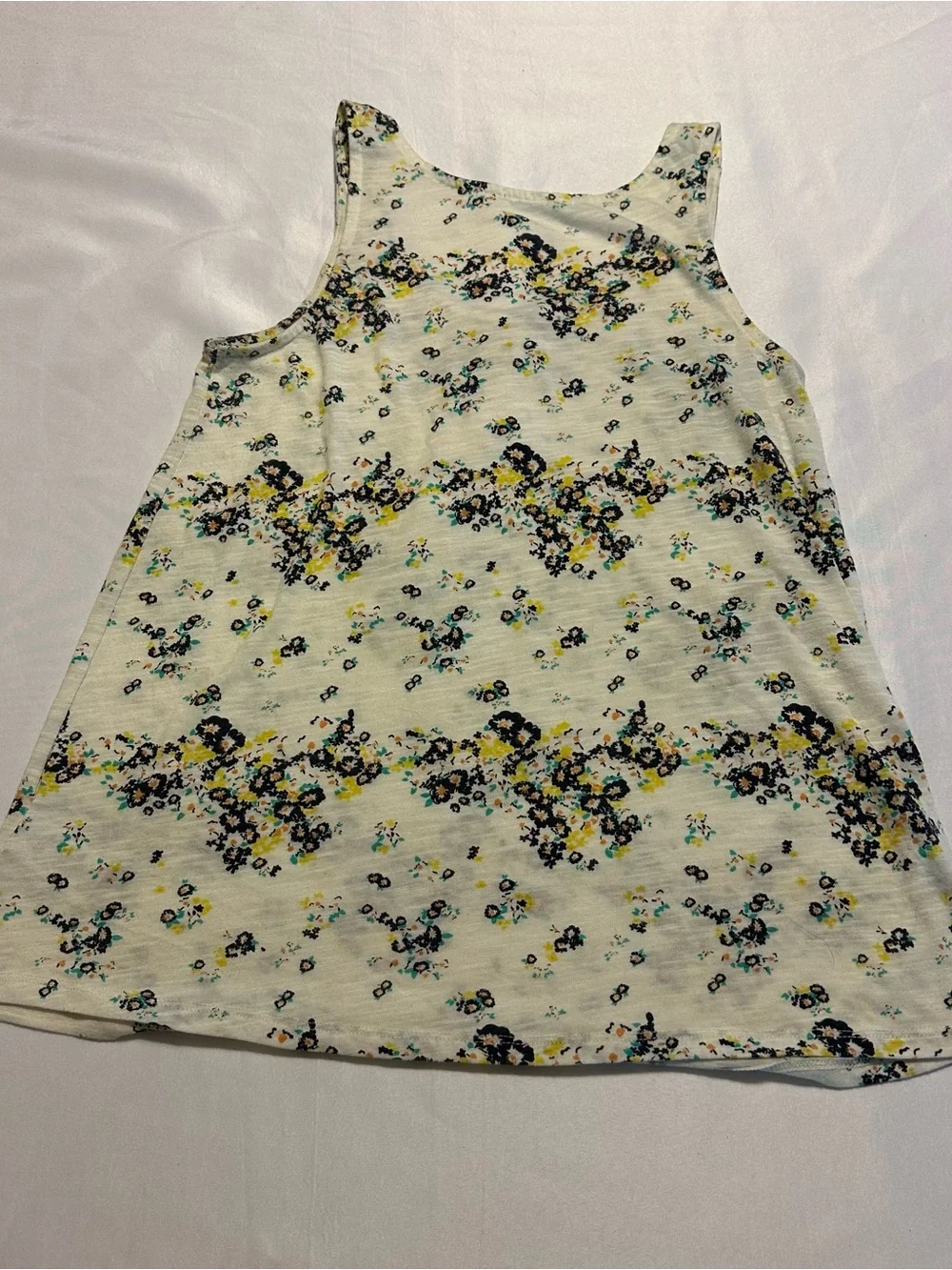 Maurices White Crochet Bib Floral Tank